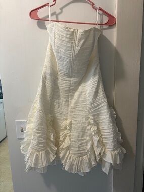 Vintage Y2K Jessica McClintock size 8 white strapless short dress